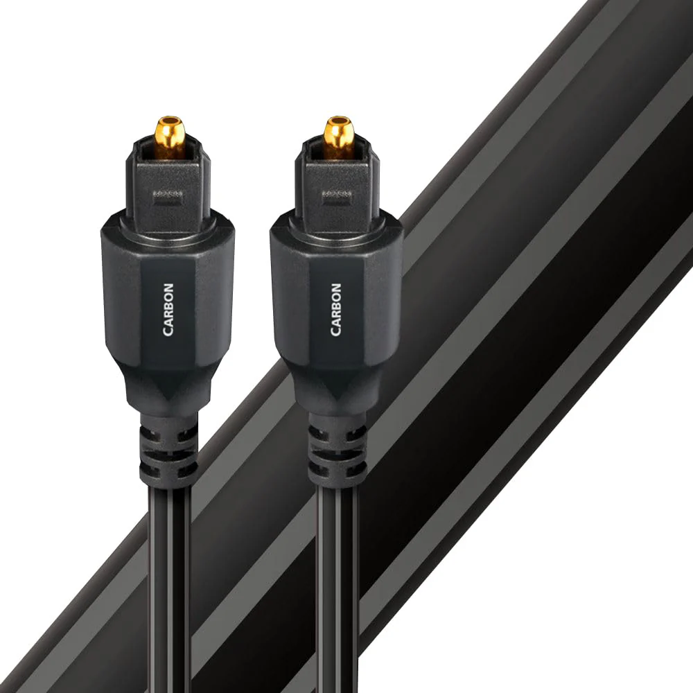 AudioQuest Carbon Optical Toslink Fiber-Optic Cable + Mini-Adaptor (1x Male Toslink > 1x Male Toslink, Single) - Image 3