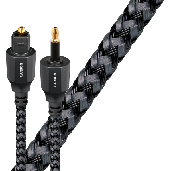 AudioQuest Carbon Optical Toslink Fiber-Optic Cable + Mini-Adaptor (1x Male Toslink > 1x Male Toslink, Single) - Image 5