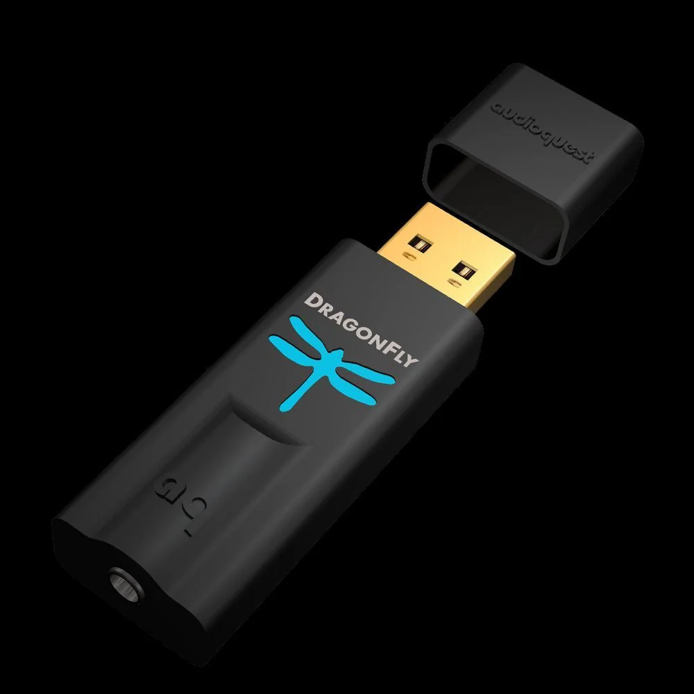 AudioQuest DragonFly Black v1.5 USB DAC Bundle w/ DragonTail USB-A to USB-C Extender - Image 6