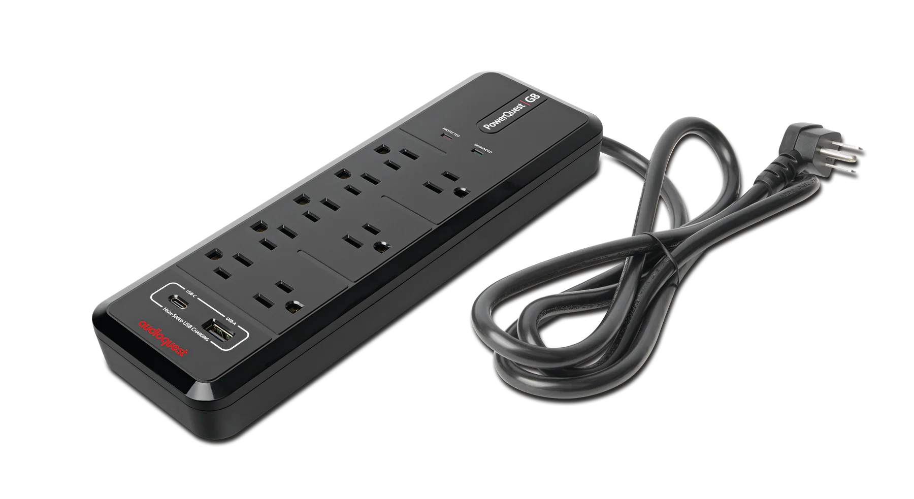 AudioQuest PowerQuest G8 8-Outlet Surge Protector with USB-A & USB-C Charging Ports - Image 2