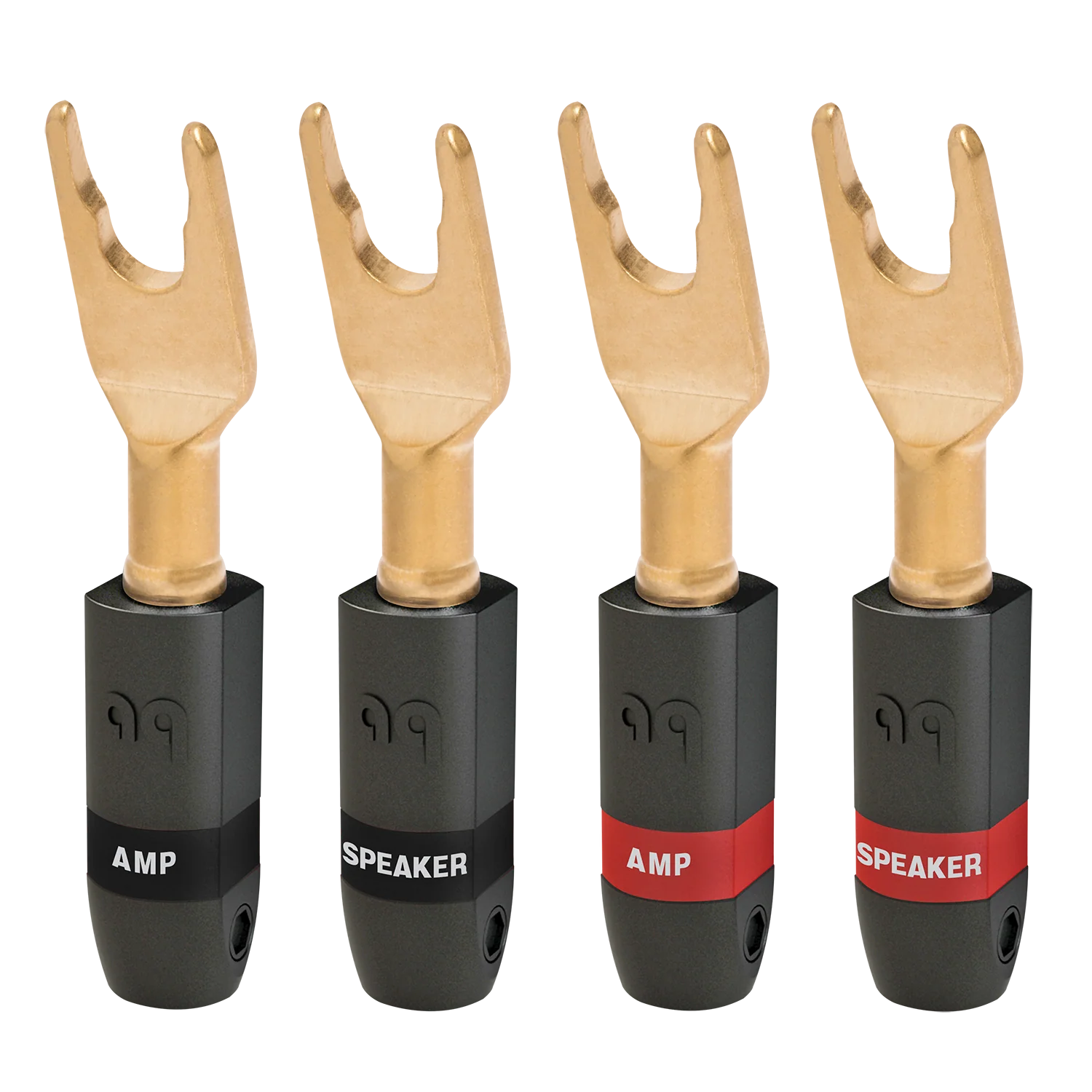 AudioQuest SureGrip 300 Gold Multi-Spade Speaker Connectors (Set of 4)