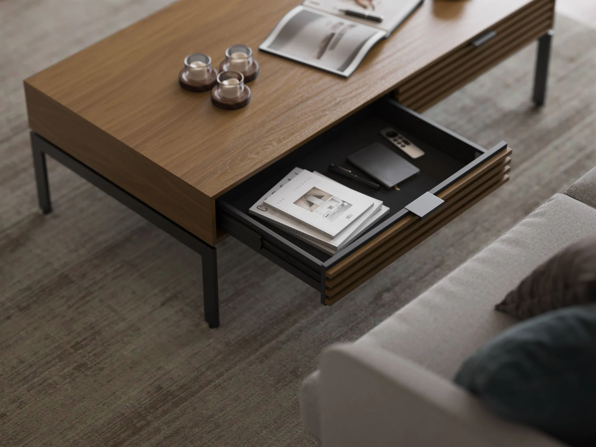 BDI Cora 1172 Coffee Table (Walnut) - Image 5