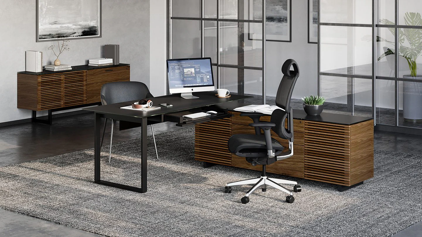 BDI Corridor Office 6531 Modern L-Shaped Executive Desk - Image 2