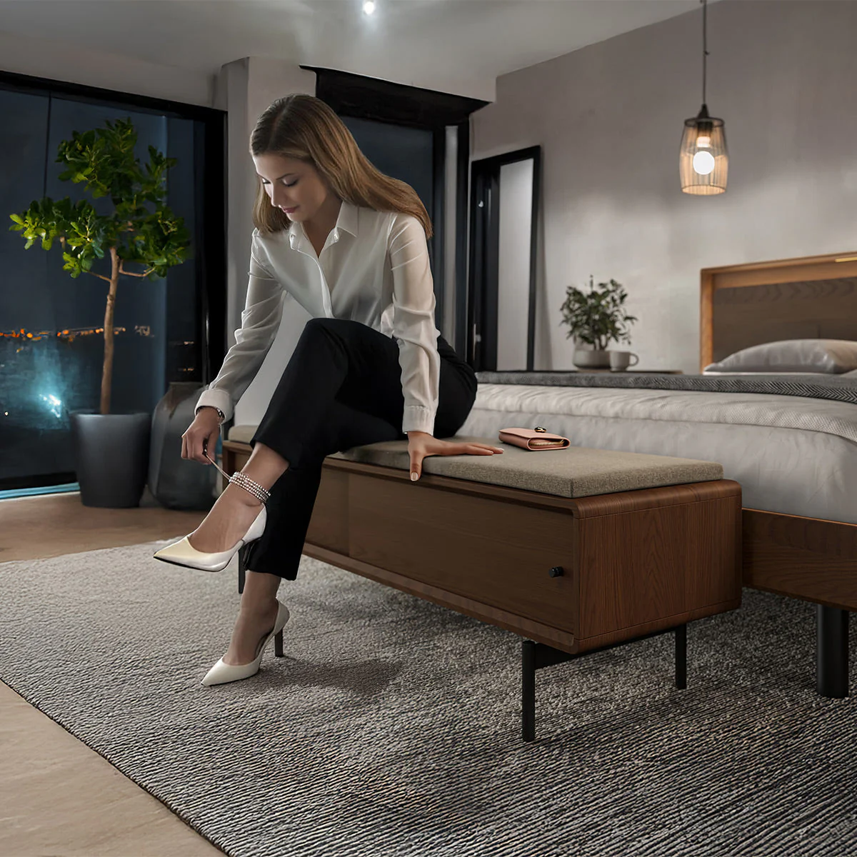 BDI LINQ Bench 9101 with Fabric Cushion - Image 12