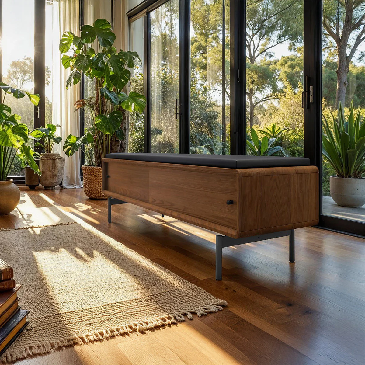 BDI LINQ Bench 9102 with Leather Cushion - Image 17