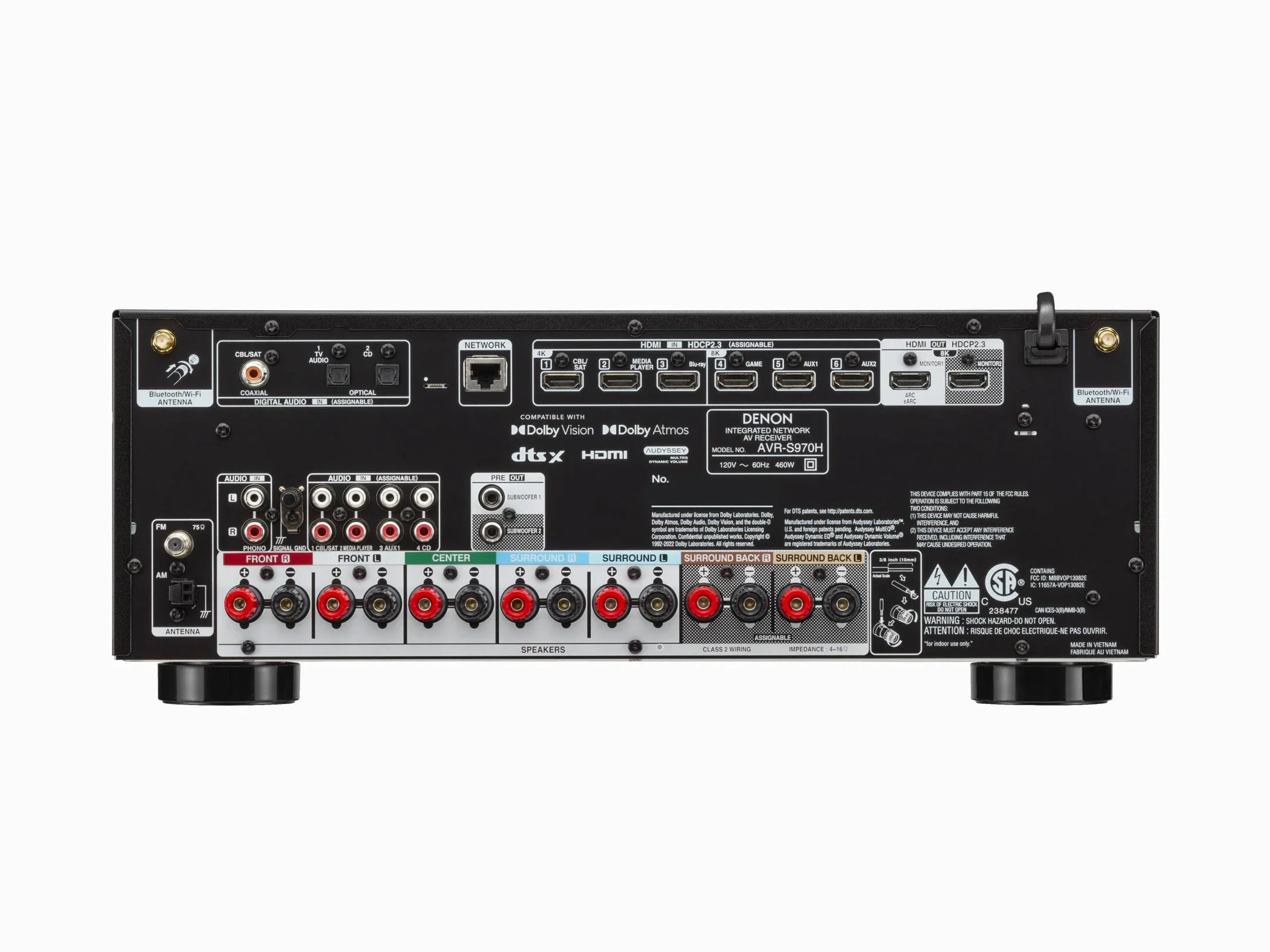 Denon AVR-S970H 7.2 Ch. 90W 8K AV Receiver with HEOS® Built-in - Image 5