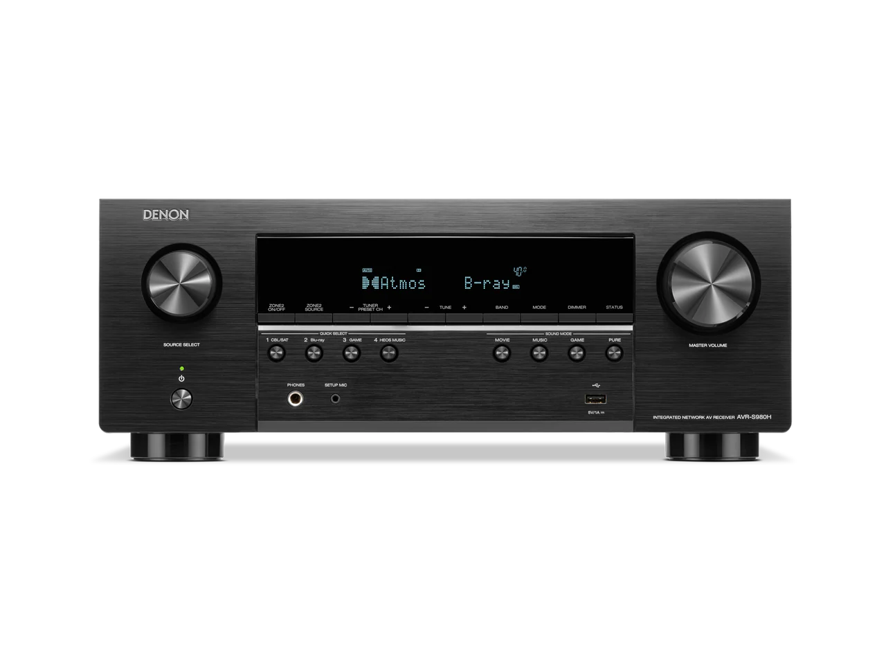 Denon AVR-S980H 7.2 Channel 8K Home Theater Receiver with Dolby Atmos & HEOS Built-In