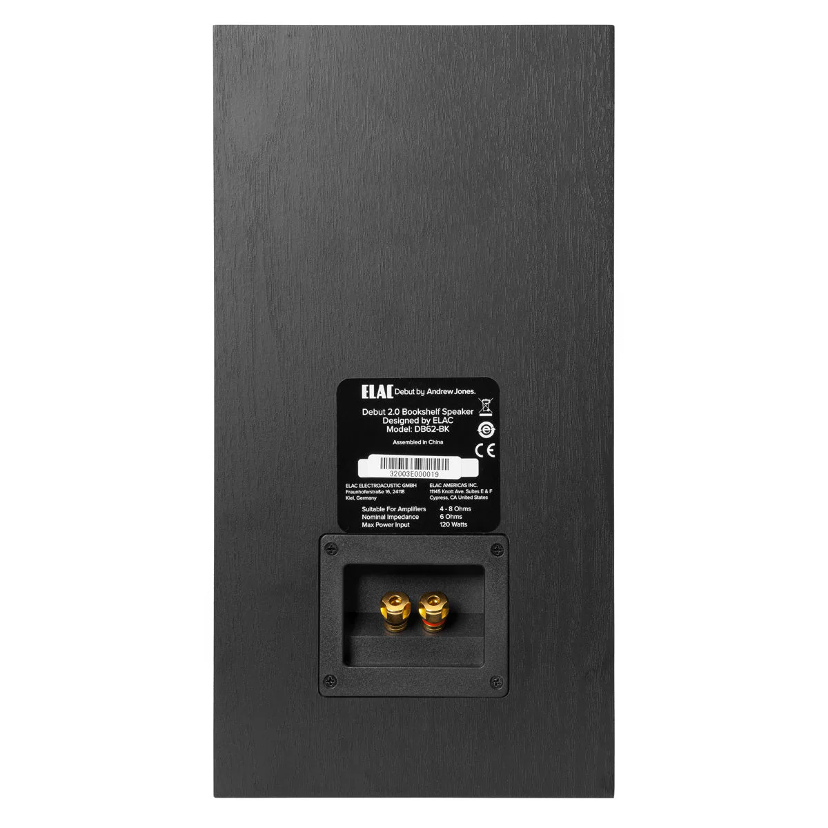 ELAC  Debut 2.0 DB62 6.5" Bookshelf Speakers - Pair (Black) - Image 5