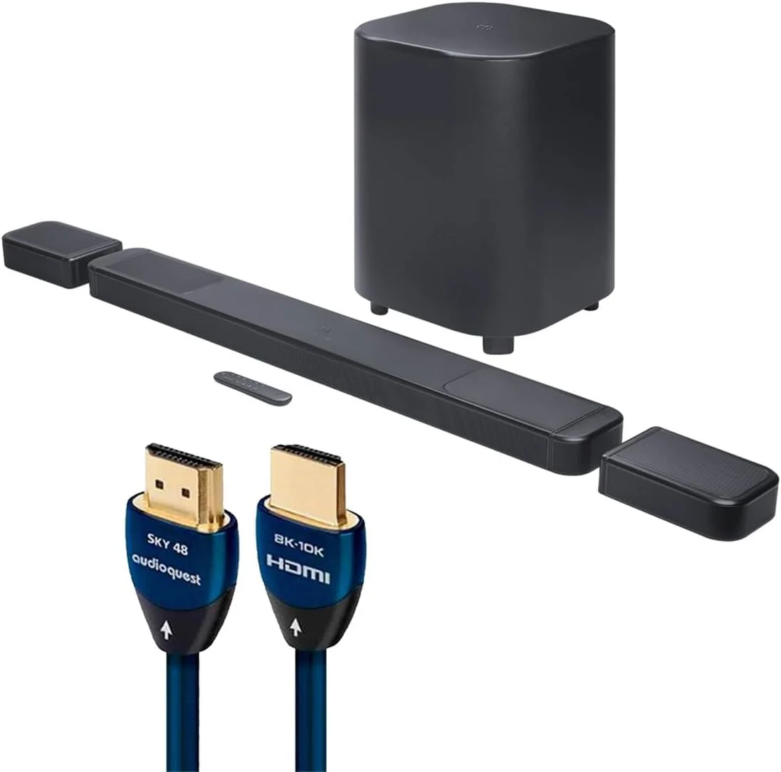 JBL BAR 1300XMK2 11.1.4 Channel Soundbar Bundle with AudioQuest Sky 3m HDMI Cable