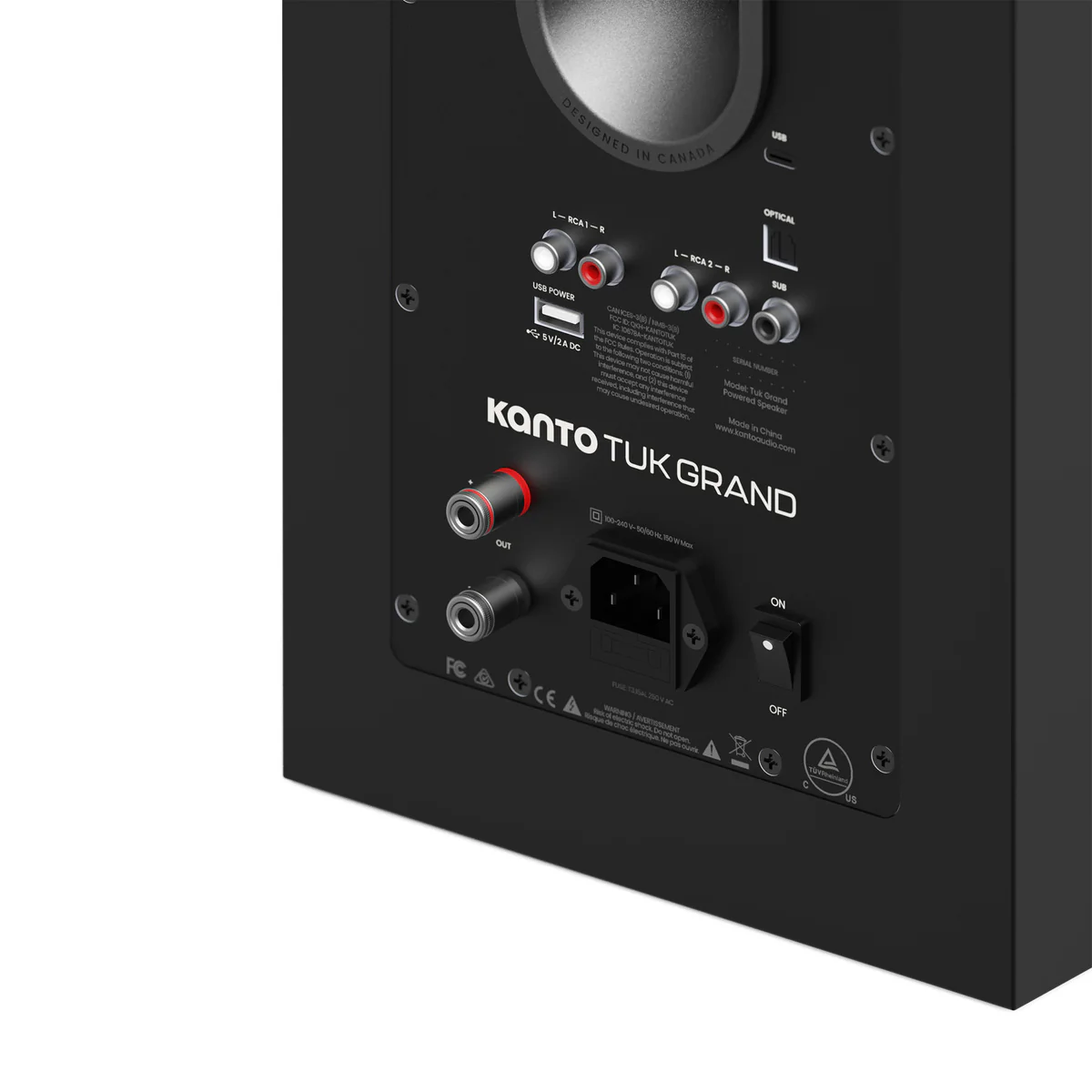 Kanto TUK Grand 320 W Premium Powered Speaker System with Bluetooth® 5.4 - Dual RCA and USB-C Inputs (Pair) - Image 9