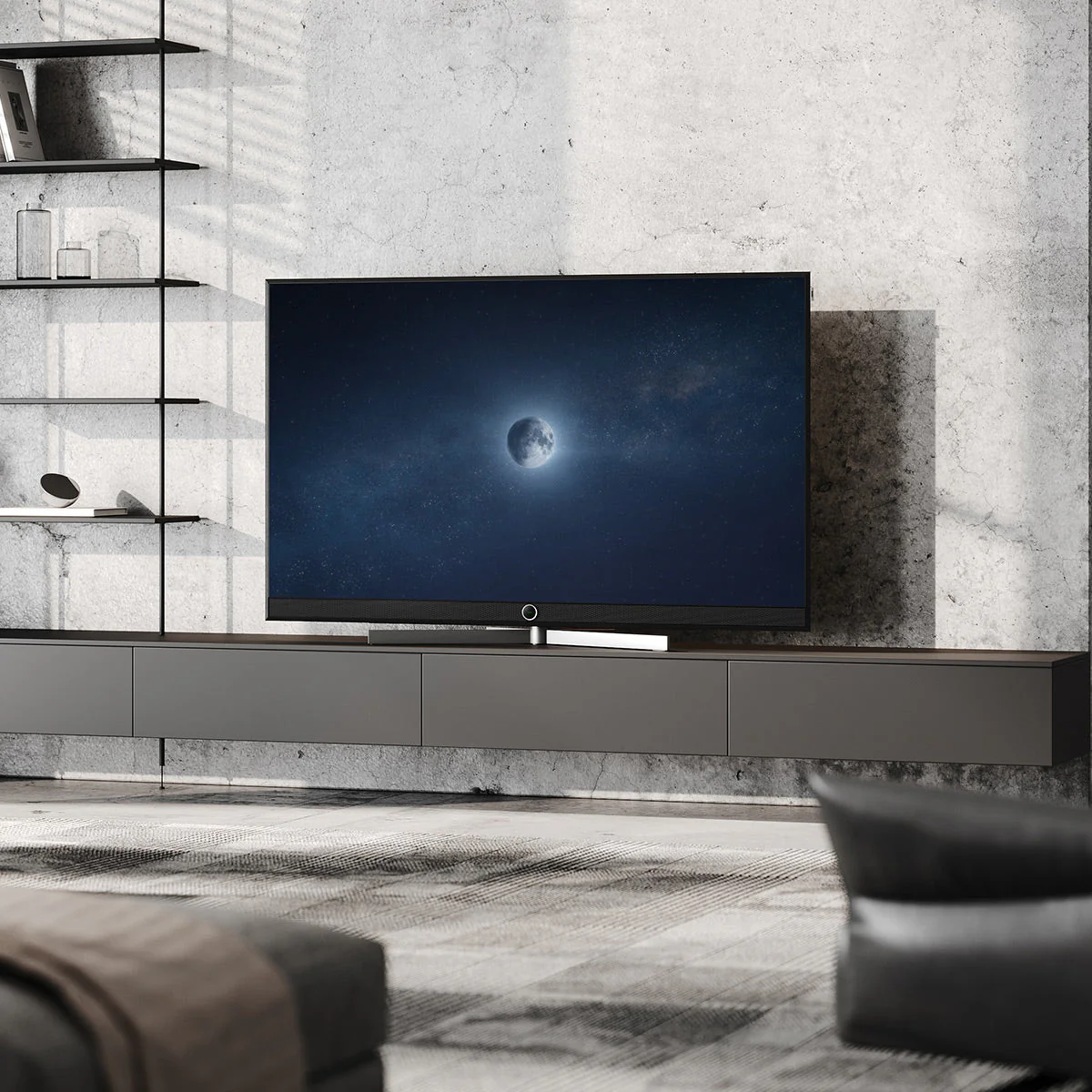 Loewe stellar dr+ 48" 4K OLED Smart TV (Alu Brushed/Concrete) - Image 2