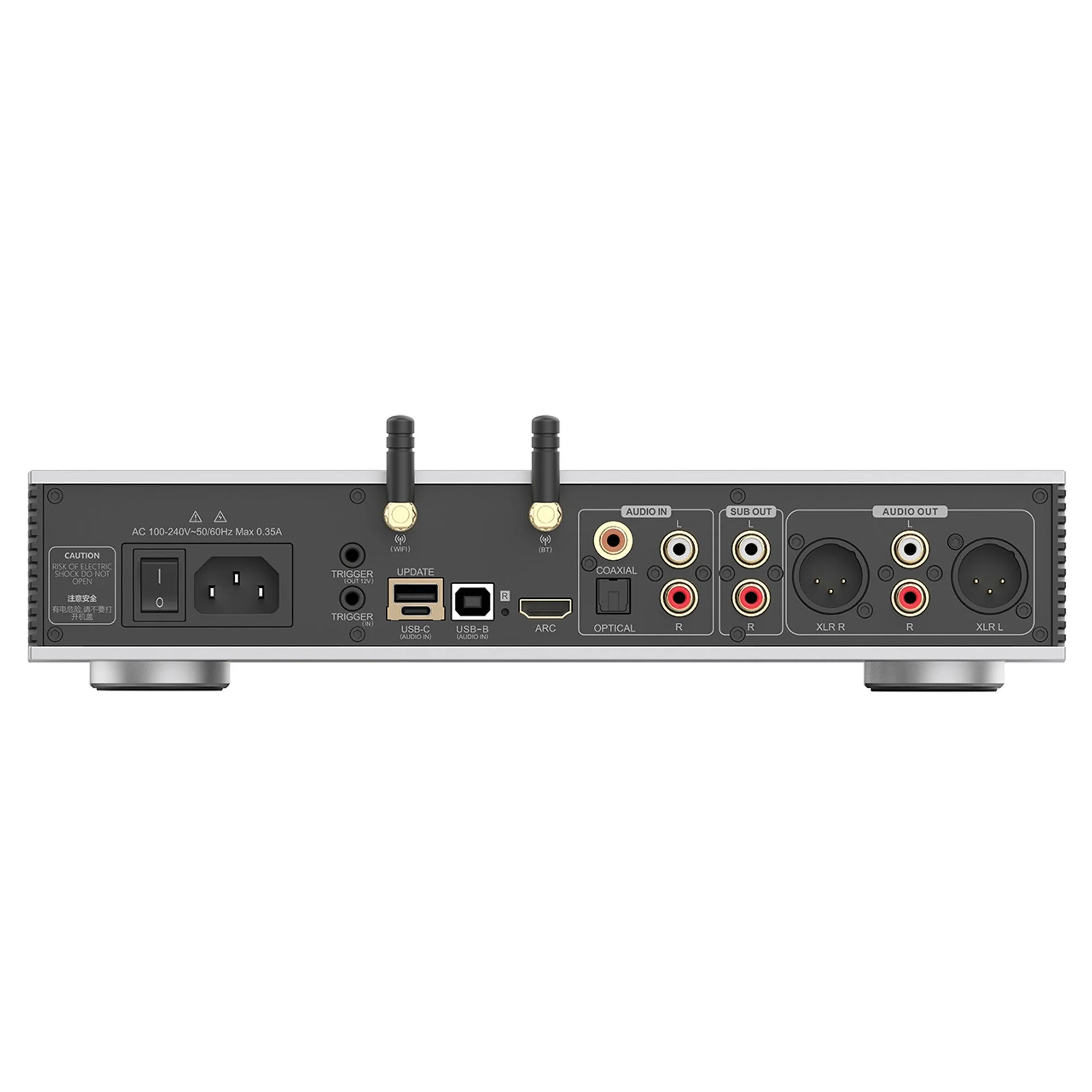 Luxsin X9 Desktop DAC & Headphone Amplifier (Silver) - Image 4