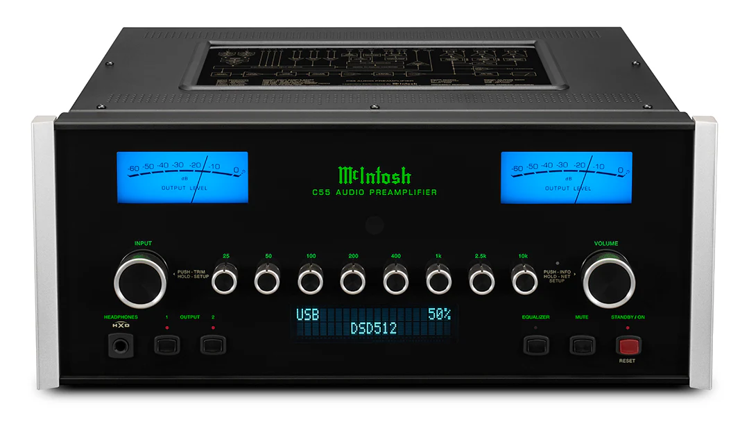 McIntosh C55 2-Channel Solid State Preamplifier (Black)