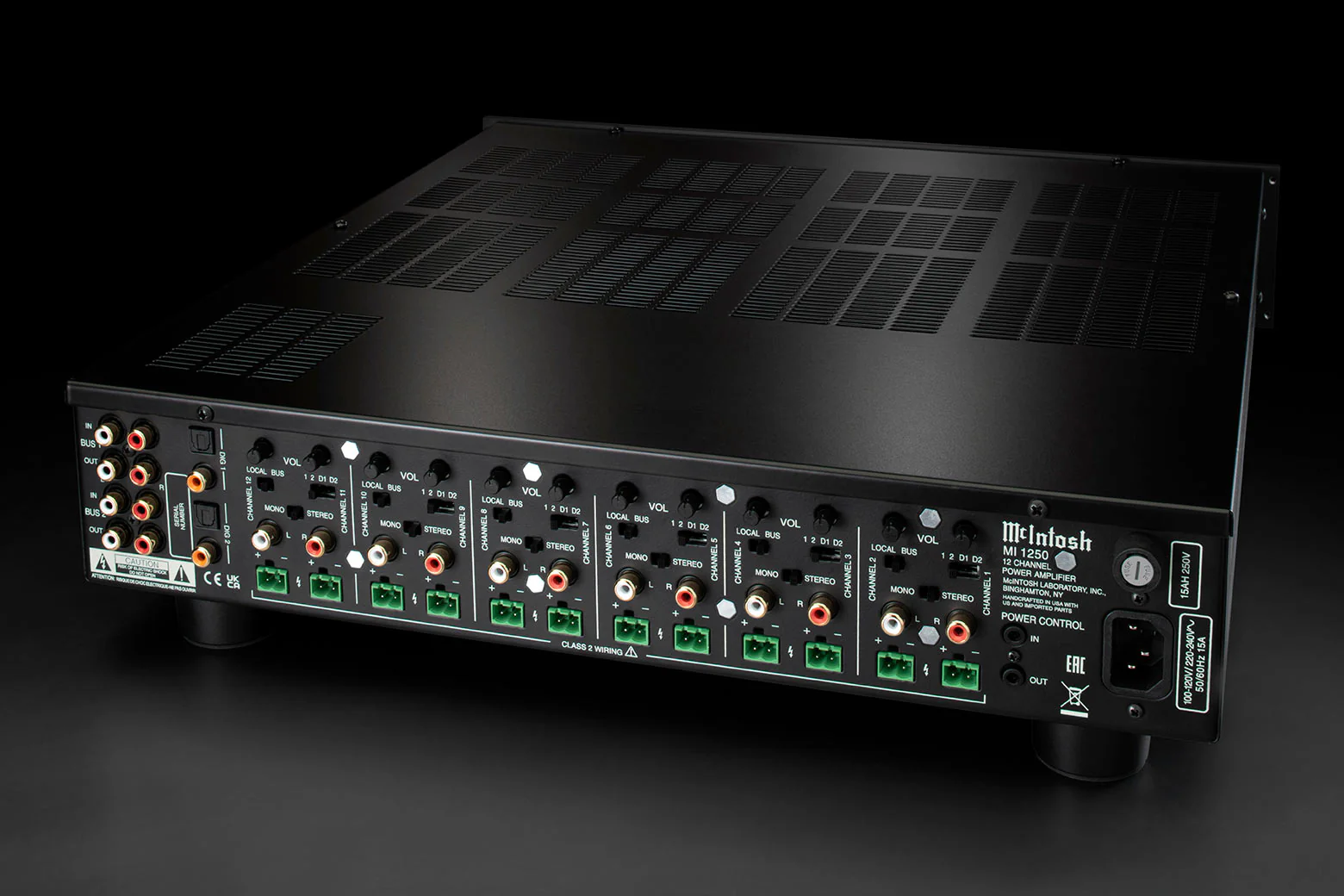 McIntosh MI1250 12-Channel Digital Amplifier (Black) - Image 6