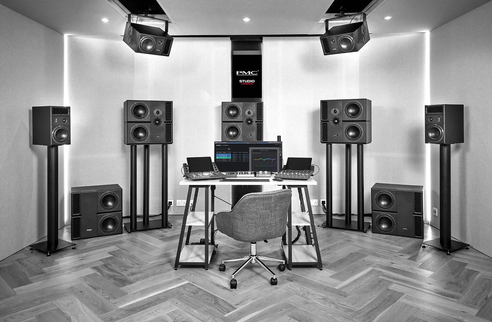 PMC Audio 8-2 Active 3-Way Bookshelf Monitor Speaker - Pair (Black) - Image 5