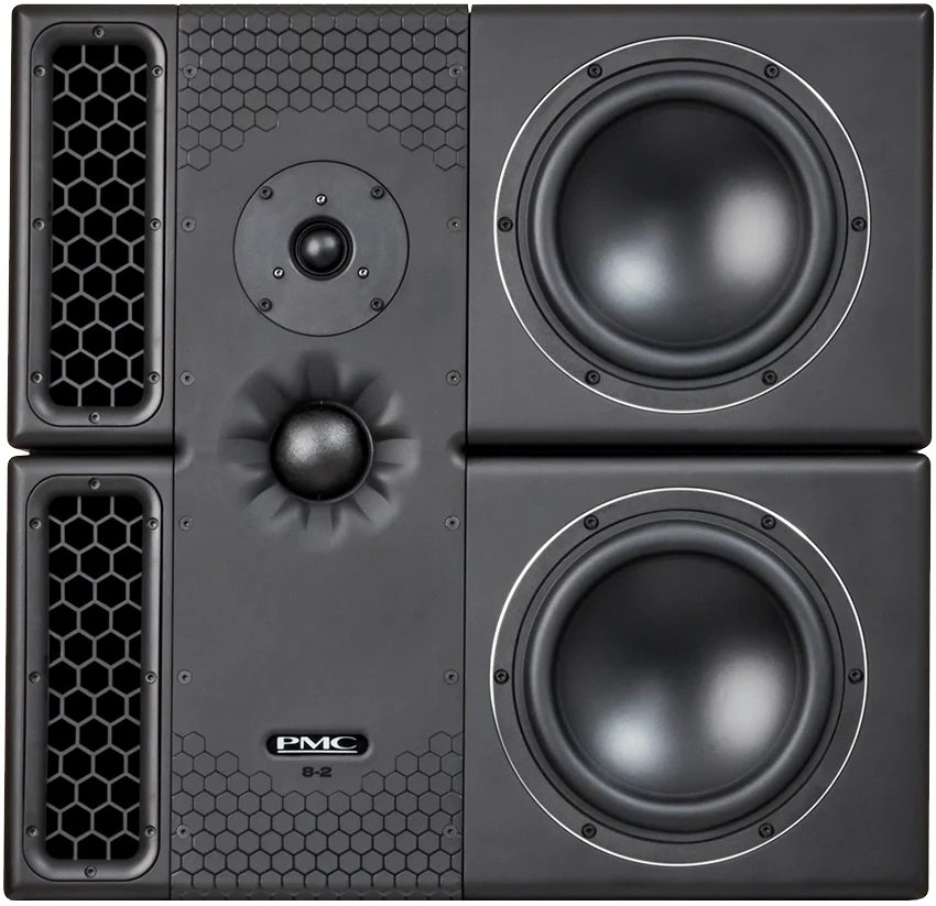 PMC Audio 8-2-XBD Configuration Twin Cabinet 3-Way Active Bookshelf Monitor Speakers - Pair (Black) - Image 2