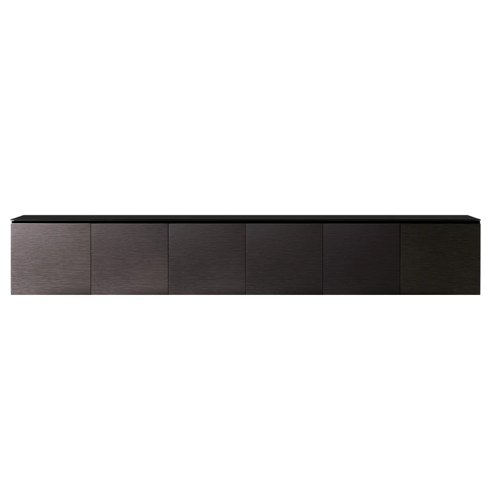 Salamander Chameleon Chicago 237 6-Bay AV Cabinet Bundle for 97″+ TVs (Black Oak)