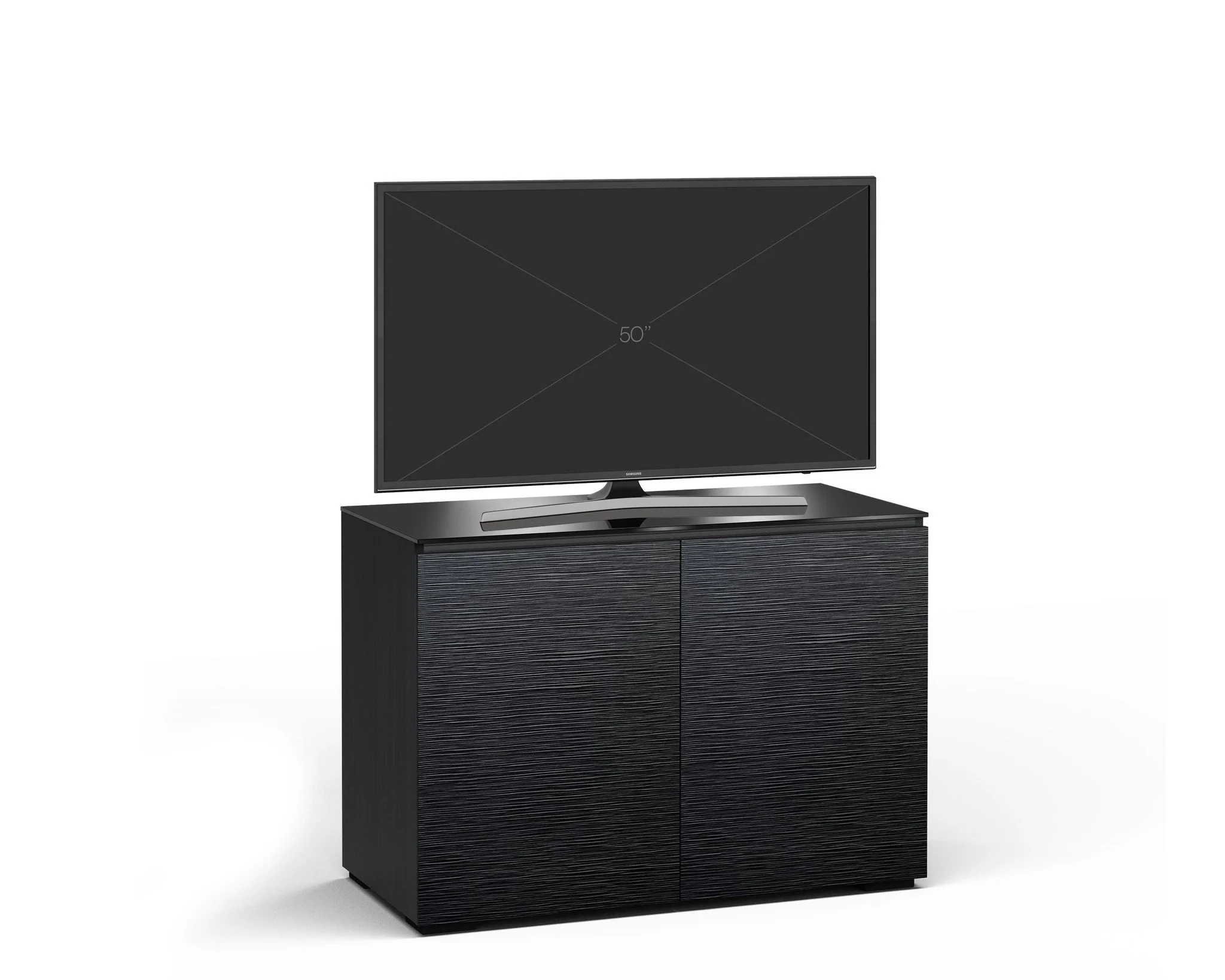 Salamander Chameleon Chicago 323 Twin-Width Tall AV Cabinet (Black Oak) - Image 2