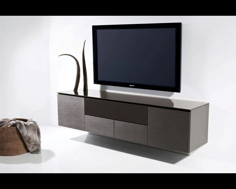 Salamander Chameleon Chicago 245 Quad-Width Speaker Integrated Cabinet (Black Oak) - Image 3