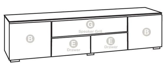 Salamander Chameleon Chicago 245 Quad-Width Speaker Integrated Cabinet (Black Oak) - Image 4