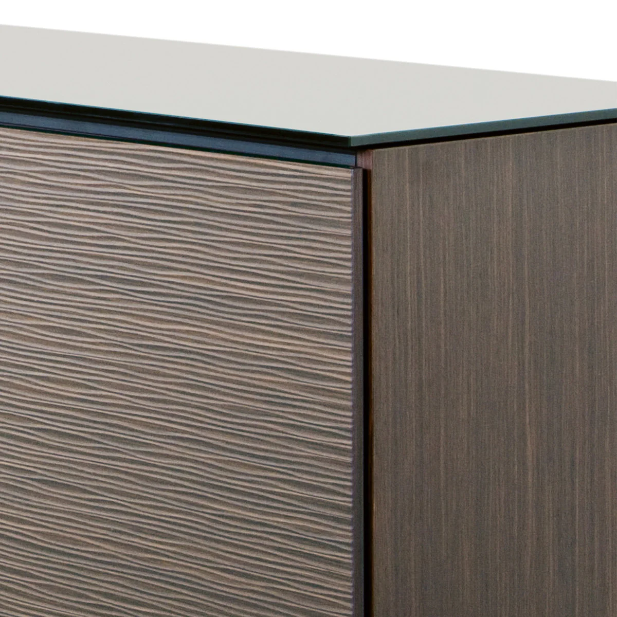 Salamander Designs Chameleon Collection Berlin 337 Triple AV Cabinet (Textured Wenge with Black Glass Top) - Image 2