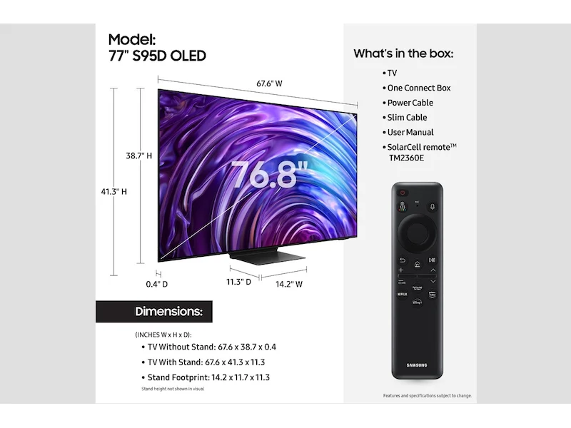 Samsung 77 Inch Class OLED S95D TV - Image 12