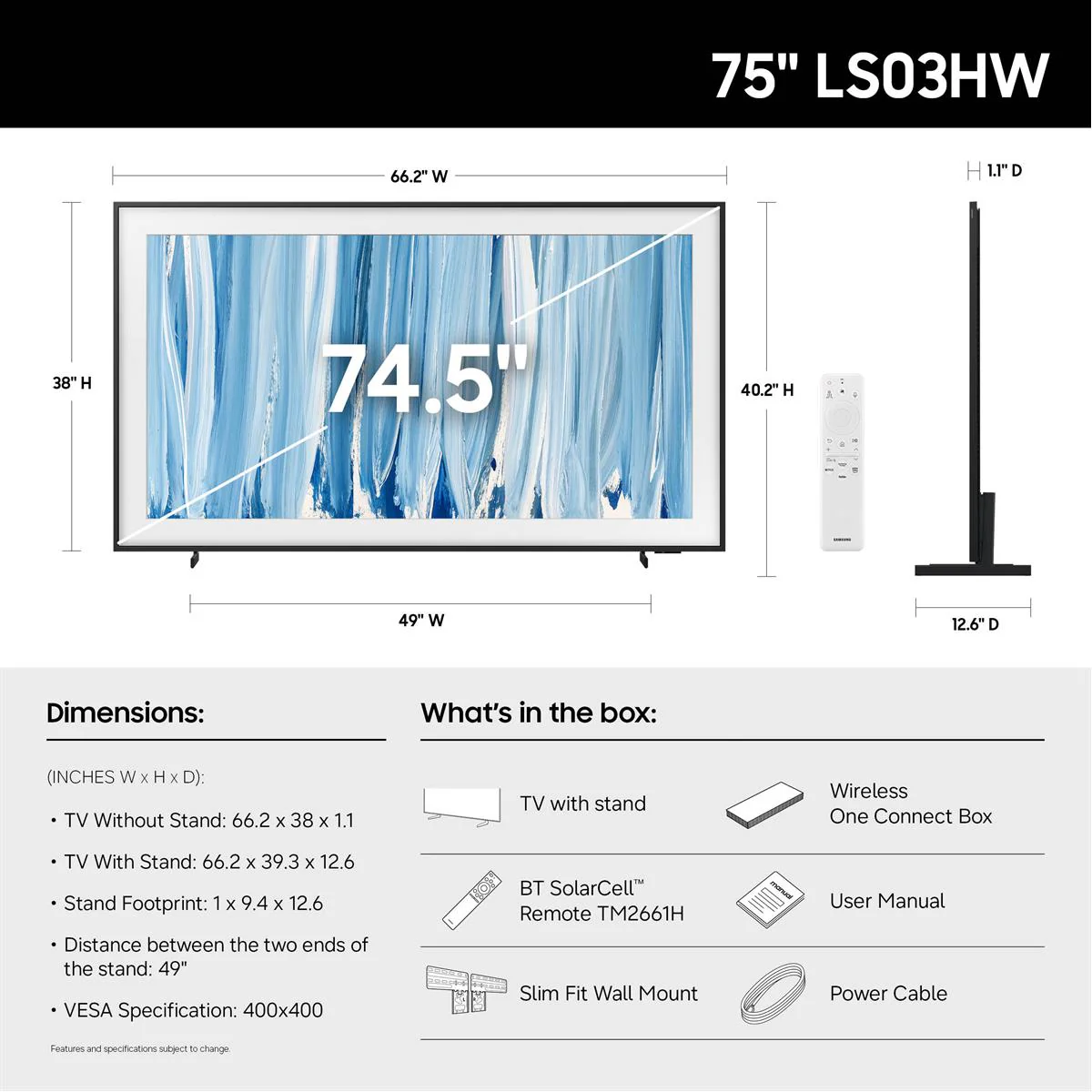 Samsung LS03HW 75 Inch The Frame Pro 4K NeoQLED TV - Image 8