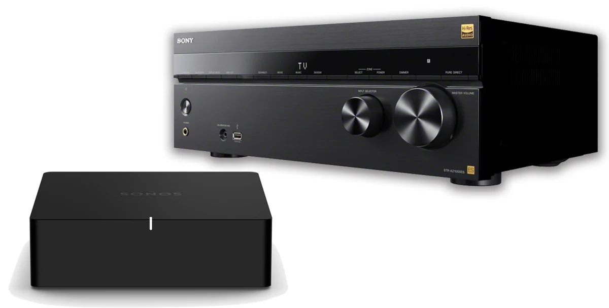 Sony STR-AZ1000ES 7.2 Channel 8K A/V Receiver Bundle with Sonos Port