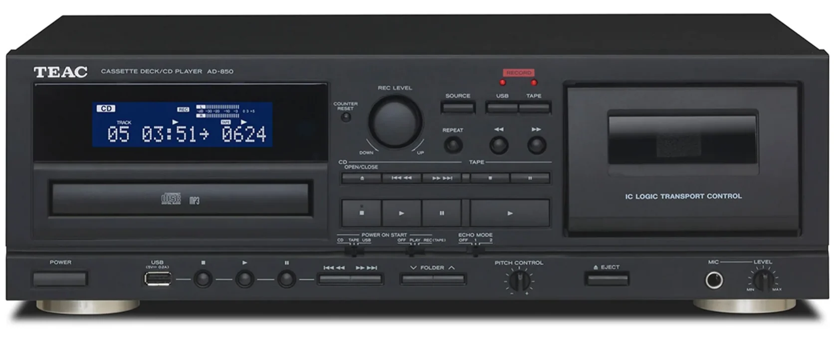 TEAC AD-850-SE Cassette Deck CD Player - Image 2